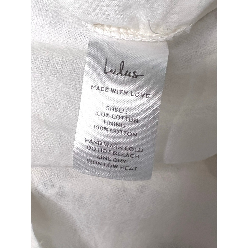 Lulu's Darling Mindset White Prairie Dress MEDIUM Floral Sleeveless Coquette - Picture 11 of 13